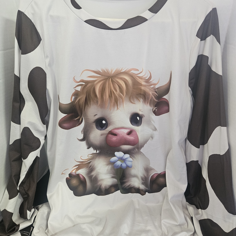 Adorable Cow Print Kids Shirt